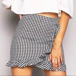 Gingham Ruffle Skirt
